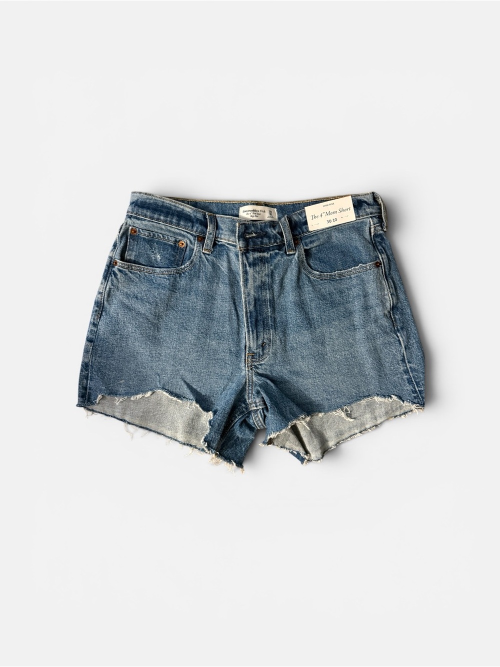 Abercrombie & Fitch Blue Distressed Denim Jean Shorts
